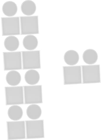 OSALADI Molde De Silicona Para Posavasos De Resina Epóxica De Moldes Diy Para Manualidades Redondo Y Cuadrado Material De Silicona Resistente Y Flexible 4 Piezas X 5