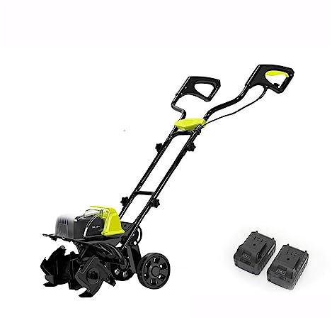 ZKLGS Desbrozadora, Desgarrador eléctrico de Suelo pequeño de 2400W, arado sin escobillas de 40V, máquina de arado for el hogar, jardín, parcela de Verduras, huerto de Invernadero
