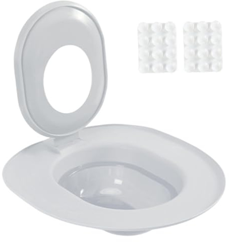 Jorzer Kit d'entraîneur de Toilettes pour Chats réutilisable en Plastique Amovible siège de Toilette pour Chats avec Aspiration potante sécurisée pour Le kit d'entraîneur Magasin 'Animaux Compagnie