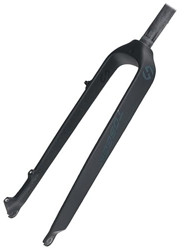 FKXSXAZ 26 27.5 29 Forcella Rigida MTB in Fibra di Carbonio QR 9X100mm Freno a Disco Anteriore Ultraleggero 28.6mm Tubo Dritto Forcella Mountain Senza Filettatura (Colore: Nero