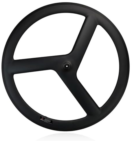 700C Carbonfaser Fixed Gear Fahrrad-Laufradsatz Schnellspanner Hinterrad + Vorderrad 100/120 Mm Laufrad 3/24H Lager Naben Rennbahn Fahrrad Laufrad Set 14G Speichen for 17T Single Speed(Front)