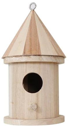 Kit de construction de nichoir à oiseaux en bois - Protection contre les | oiseaux à suspendre en plein air - Nichoir à monter soi-même - Décoration de maison en bois naturel - Kit de montage fait à l