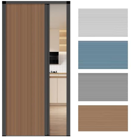 pujindu Puerta Acordeón Interior A Medida, Puerta Plegable Corredera para Armario con Marco De Aluminio para Dormitorio, Baño Y Cocina