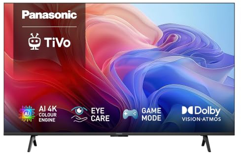 Panasonic TB-55W60CEZS, 55 (139cm), Smart TV 4K LED TiVo, Game Mode, Dolby Vision Atmos, AI 4K Colour Engine, Assistente vocale, Multi HDR Support, Bluetooth, Serie W60C, 2026