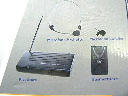 RADIOMICROFONO WIRELESS VHF 3 MICROFONI MARCA LIFE MOD KRV221 MICROFONO WIRELESS