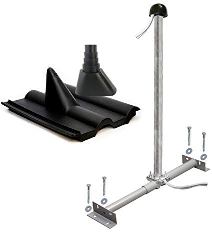 Premium X Basic Dachsparrenhalter-Montageset 100cm Mast Sparrenhalter für Satellitenschüssel Satelliten-Antenne SAT
