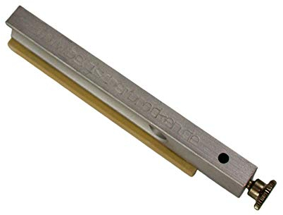Belgischer Brocken Dorolist Schärfanleitung I Gelber Belgischer Schleifstein 8000-10000 auf Aluminiumstütze I Format 10 x 1,7 x 0,6 cm I Messerschärfer kompatibel mit Lansky-EZE Schleifsystem