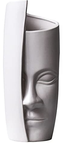 LONG-L Gesichtsvase, Blumentopf,Kopf Vase Gesicht Pflanzer,Vase Weiß Kleine Blumenvase,Indoor Sukkulenten Pflanzer,Artwork Für Home Office Decor Geschenkidee,Beige