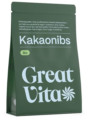 GreatVita Bio Kakaonibs 800g | Rohkost Kakao Nibs ideal als Topping, Naturprodukt ohne Zusätze aus Peru