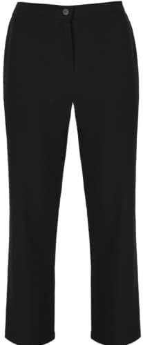 Girls Half Elasticated School Trousers, Fine Lucky Fabric with Polyester, Elatane & Spandex Mix for Comfort Fit. Grils School Uniforn, Girls Pants from Size 7/8 to 16/17(16-17 Black)