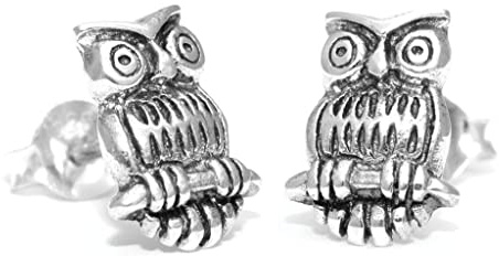WINDALF Ohrstecker FJÔDOR 1.1 cm Kleine Eulen 925 Sterlingsilber