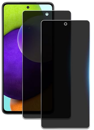 2 Stück Sichtschutz für Samsung Galaxy A52/A51/A53, Anti-Spähen Privatsphäre Schutzfolie,Anti-Spy Panzer Schutz Glas Folie, HD Blickschutzfolie, 9H Härte, Anti-Kratzer, Bläschenfrei
