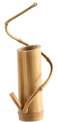 Sharplace Vase décoratif en Bambou 15x5cm, Support d'arrangement de Fleurs Multifonctionnel, Fait à la Main pour décor de Table Basse, Robuste
