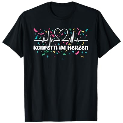 Konfetti im Herzen Karneval Party Outfit Fastnacht Fasching T-Shirt