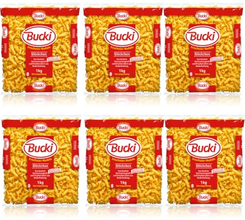 Bucki Glöckchen pasta nudeln 1000 gramm x 6 Stück