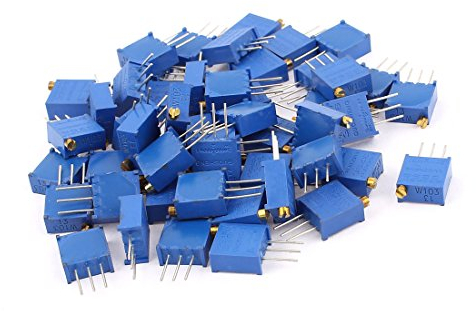 50 Stücke 3296W-103 Steuerung elektrische 10K Ohm Widerstand Trim Pot Potentiometer Trimmer Blau Replacement resistor