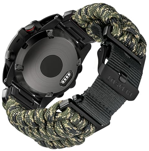 torbollo Armband Kompatibel mit Paracord 550 Militär Robustes Schnellverschluss Nylon Uhrenarmband für Fenix 7/Fenix 5 /Fenix 6/Forerunner 965/Approach/MARQ/quatix Ersatzband für Männer