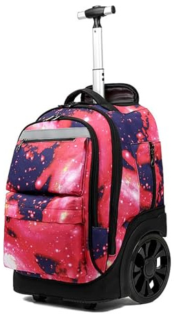 GOTYKE Reseryggsäck med hjul, ryggsäck med hjul, ryggsäck med hjul för bärbar dator vagn väska män handbagage kvinnor flyggodkänd rullande ryggsäck för resa, 6, En storlek
