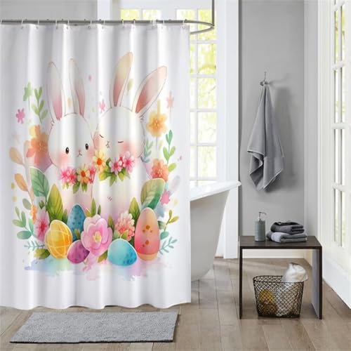 Duschvorhang TierShower Curtain Curtains, Duschvorhänge Duschrollo 150x200cm Duschvorhang Mit Gewicht Badewanne, Duschrollo für Badewanne, Duschvorhang Textil Stoff Waschbar Bad Vorhang Badevorhang 45