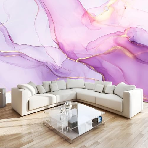 Fototapete Marmor Lila 250x175 cm Tapete Wandtapete Wanddeko Design Mustertapete Wand Dekoration Wohnzimmer Schlafzimmer Büro Flur