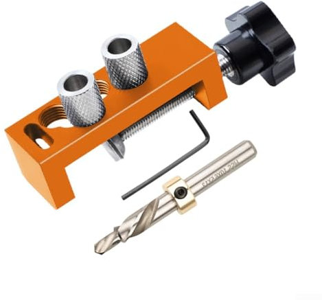 Biscuit Joiner Tool, Aluminum Profile Drilling Jig Guide Locator Tool For Precision Positioning System, Alloy Construction Portable Dowel Jig Kit
