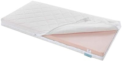 Yatas Twiny Baby Matratze – 60x120 cm, Wendematratze mit 2 Schlafzonen (0-2 & 3-6 Jahre), Atmungsaktiv, Unterstützt die Wirbelsäule, Waschbarer Bezug, Hochwertiger Schaumstoff, 9 cm Höhe