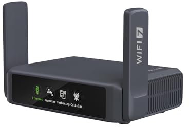 GL.iNet GL-BE3600 (Slate 7) Portable Travel Router, Pocket Dual-Band Wi-Fi 7, 2.5G Router, Wireless Access Point, VPN Mobile Wifi Routers Abroad for Modem, Mini Routers, Suitable for Hotel, Business