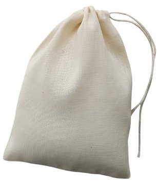 DAJING Reusable Cotton Muslin Straining Bag - Fine Mesh Filter for Nut Milk, Juice, Cheesecloth, Yogurt, Home Brewing, and Hop Bags (35cm x 30cm)