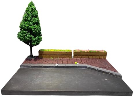 MagiDeal Miniatur-Szenenmodell-Hintergrund im Maßstab 1/64, Hintergrund-Foto-Requisiten, Modellbahn-Landschaftszubehör für Actionfiguren
