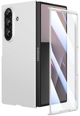 Doeshine for Samsung Galaxy Z Fold 7 Case Ultra Slim, Full Body Cover with Built-in Screen Protector, Thin Slim Fit Phone Case, Lightweight Skin-Friendly, Hard PC Protective Cover for Fold 7 (Silver)