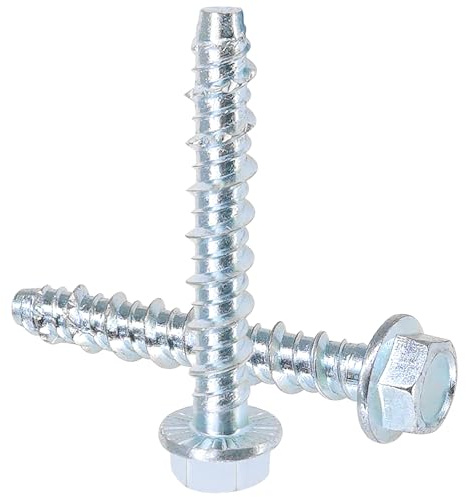 10 PCS Flange Hex Head Concrete Screws – Masonry Bolts for Brick and Stone Fixings (10, M8 × 60mm)