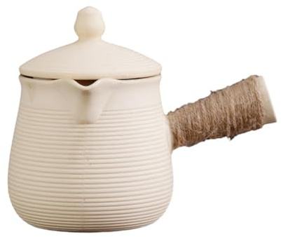 IEEDFJKK Heat Resistant Ceramic Teapot Handmade Teapot with Tea Strainers for Warm Tea Which Can Taste of and Milk Pot with Strainers Kitchen Milk Warmer