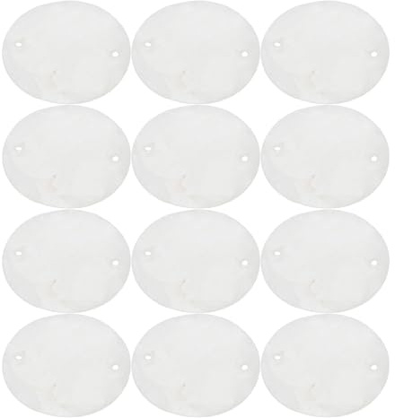 Alipis 100 Discos Redondos de Concha Capiz Natural 30 Mm Doble Orificio para Manualidades, Campanas de Viento, Cortinas y Decoración Artesanal de Verano