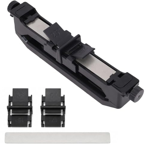 Portable Precision Knife Sharpener Angle Guided Kit | Anti-Slip Handheld Tool, 15°/17°/25° Degree Angle Guide, For Kitchen Knives, For Outdoor Hunting Blades