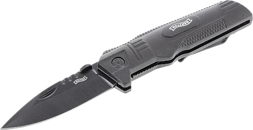 Walther Klappmesser SCK, 440C Stahl, inkl. Nylonholster | Taschenmesser für Outdoor-Aktivitäten