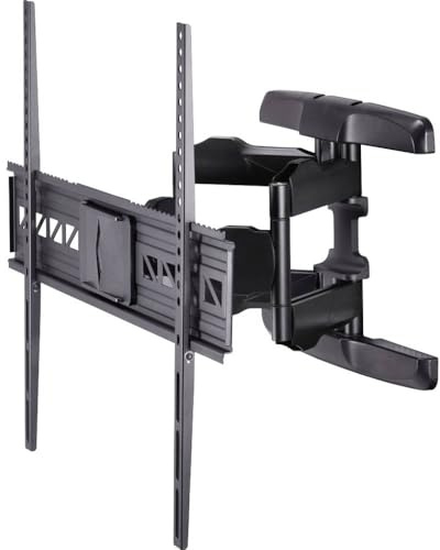 Hama Premium TV Wandhalterung für große Fernseher 47 bis 90 Zoll (119-229 cm, VESA bis 800 x 600, vollbeweglich, neigbar, schwenkbar, extrem belastbar, Schwingungsdämpfer für klaren Sound) schwarz