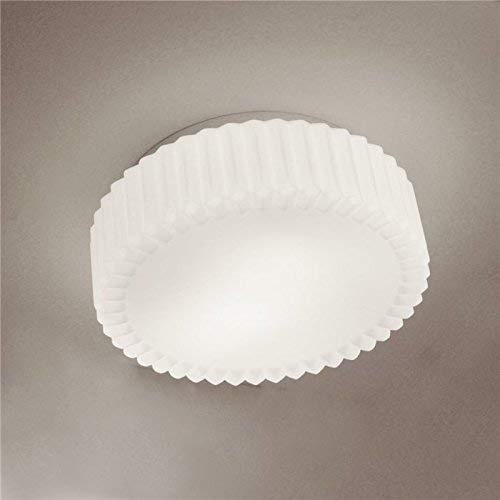 Lampenlux Aussenleuchte Delta IP44 230V E27 Ø23cm Deckenlampe Badlampe Rund Glas Weiß Terasse Deckenleuchte