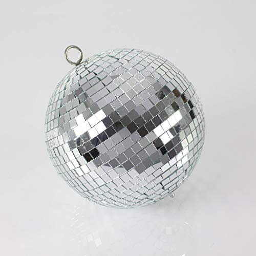 INNA-Glas Discokugel GLIX mit Echtglasfacetten, Ø 20cm, Silber