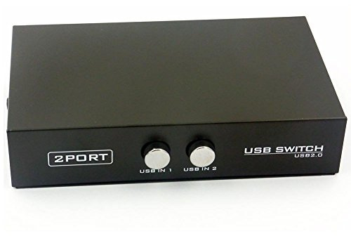 SIENOC 2 Port Fach USB 2.0 Sharing Switch Umschalter Schaltkasten | Switch Box Hub für PC Computer Scanner Drucker OVP (2 Port Switch)