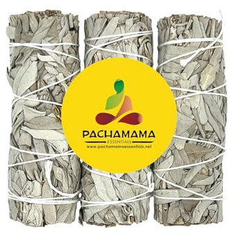 Pachamama Essentials Organic California White Sage Smudge Bundles Sticks 4-5 (3) Premium
