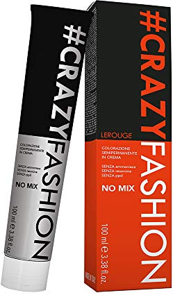 Crazy Fashion, Colorazione Semipermanente in Crema, Colore Lerouge | Senza Ammoniaca, Resorcina e PPD, Durata da 6 a 8 Shampoo, Tinta per Capelli Temporanea, 100 ml