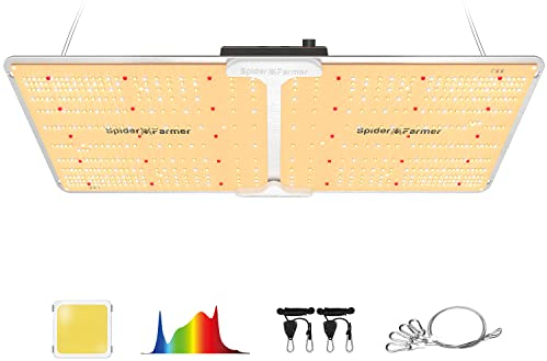 Spider Farmer LED Pflanzenlampe SF 2000 LED Grow Lampe mit Samsung LM301H EVO Dioden & Dimmbar Daisy Chain Vollspektrum 3000K 5000K 660nm 760nm Grow Light für Zimmerpflanzen Gemüse Blume