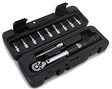 POFET 1/4 DR 2-14Nm Bike Torque Wrench Set Bicycle Repair Tools Kit Ratchet Mechanical Torque Spanner Manual Wrenches
