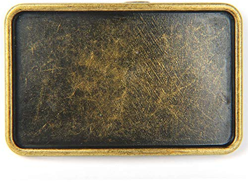 WANLIAN Rechteckige Metall-Gürtelschnalle, Vintage-Stil, keltischer Knoten, Herren, Zinklegierung, 7.8 x 4.9 cm, Poliert, Einfarbig, Gürtelschnalle, BUCKLE