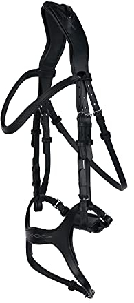 HORZE Peckham Anatomische Trense mit Bestickung, Schwarz, F