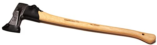 Super-Spaltaxt 2000 Gramm, USA-Hickorystiel (80 cm), mit Lederschneiden- und Stielschutz