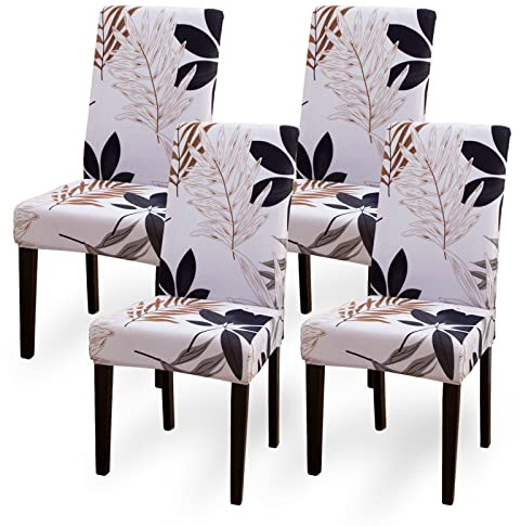 Aisprts Stuhlhussen 4er Set Stretch Stuhlhussen für Esszimmerstühle, Abnehmbarer Waschbarer Stühle Schutz Dekoration Stuhlbezug für Haus, Küche, Hotel, Restaurant, Bankett, Hochzeit, Party