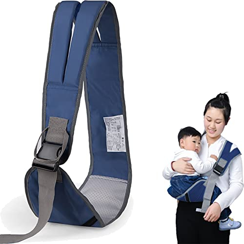 Babytrage, Tragbare Baby Tragegurt Mit Verstellbaren Schultergurten, Babytrage Seitlich Kleinkind Trage, Baby Carrier Tragetuch Baby, Kleinkind Bis Zu 25kg (Blau)