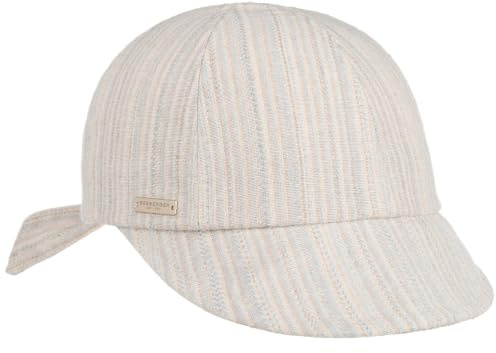 Seeberger Fine Stripes Damencap Baumwollcap Sommercap Sommermütze Damen - mit Schirm, Schirm Sommer Frühling-Sommer