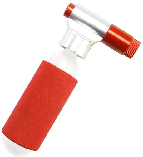 Samnuerly Fahrradpumpe Hochdruck-Handpumpe CO2-Patrone Mini Air Portable MTB Bike Pump Cartridge für Doppelkopfreifen Ballpumpe für Inflator